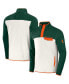Men's Darius Rucker Collection by Forest Green, White Miami Hurricanes Micro Fleece Half-Snap Jacket