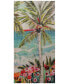 Фото #1 товара "Palm Tree Whimsy II" Fine Giclee Printed Directly on Hand Finished Ash Wood Wall Art, 48" x 24" x 1.5"