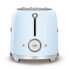 SMEG Four Slice Toaster Pastel Blue TSF02PBEU - 4 slice(s) - Blue - Steel - Buttons - Level - Rotary - China - 1500 W