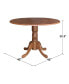 Round Dual Drop Leaf Pedestal Table