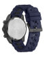 Фото #3 товара Men's Hurricane Blue Silicone Strap Watch 44mm