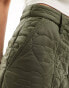 Aape by A Bathing Ape quilted mini skirt in khaki