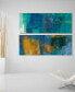 Фото #4 товара Reedy Blue I III Frameless Free Floating Tempered Art Glass Abstract Wall Art, 63" x 24" x 0.2"