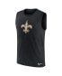 Фото #2 товара Men's Black New Orleans Saints Blitz Legend Muscle Perform Tank Top