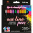Фото #1 товара Набор маркеров Alex Bog Outliner Разноцветный 12 Предметы Пирог
