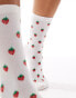 Фото #2 товара & Other Stories strawberry socks in white