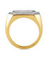 ფოტო #3 პროდუქტის Men's Diamond Pavé Cluster Ring (1/5 ct. t.w.) in Sterling Silver & 18k Gold-Plate