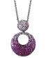 ფოტო #3 პროდუქტის Multi Precious 6-1/8 ct. t.w. Pendant in Sterling Silver