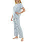 Women's 2-Pc. Ribbed Lettuce-Edge Pajamas Set