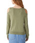 Фото #2 товара Women's Cold-Shoulder Long-Sleeve Sweater