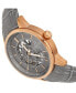 Men Davies Leather Watch - Rose Gold/Gray, 44mm