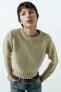 Plain wool blend knit sweater