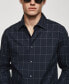 ფოტო #3 პროდუქტის Men's Check Flannel Cotton Shirt