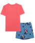ფოტო #2 პროდუქტის Toddler and Little Boys Super Mario Short Sleeve T-shirt and Shorts, 2 Pc Set