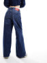 Фото #4 товара HUGO Galeva wide leg jeans in medium wash
