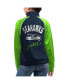 Women's Navy Seattle Seahawks Showup Fashion Dolman Full-Zip Track Jacket