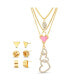 ფოტო #1 პროდუქტის Gold-Tone Heart Necklace and Earrings Set