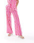 Фото #2 товара Mango wave stripe co-ord trousers in pink