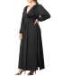 Фото #3 товара Women's Plus Size Kelsey Long Sleeve Maxi Dress