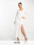 Фото #1 товара Forever New Petite long sleeve maxi dress in ivory