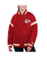 Фото #1 товара Women's Red Kansas City Chiefs Tournament Full-Snap Varsity Jacket