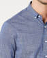Фото #4 товара Men's Texture Check Stretch Cotton Shirt, Created for Macy's