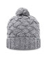 ფოტო #2 პროდუქტის Women's Heather Gray North Carolina Tar Heels Arctic Cuffed Knit Hat with Pom