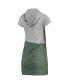 ფოტო #3 პროდუქტის Women's Gray and Green Green Bay Packers Hooded Mini Dress