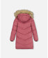 Куртка Deux Par Deux Puffy Long Coat Burgundy -