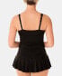 Фото #2 товара Swim Solutions 259781 Women Black Solid V-Neck Swimdress Size 10