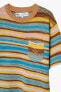 Striped t-shirt with embroidered pocket - limited edition