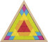 Фото #1 товара Развивающий пазл Goki Trójkątne puzzle mozaika - kolory tęczowe 37 элементов