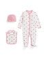 Baby Girls Polo Bear Cotton 3-Piece Gift Set