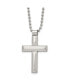 Фото #1 товара Chisel brushed and Polished Cross Pendant on a Ball Chain Necklace