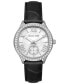 Women's Sage Three-Hand Black Croco Embossed Leather Watch 38mm