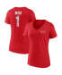 ფოტო #1 პროდუქტის Women's Red Washington Capitals Team Mother's Day V-Neck T-shirt