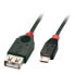 Lindy USB 2.0 Cable Micro-B / A OTG - 0.5m - 0.5 m - Micro-USB B - USB A - USB 2.0 - Male/Female - Black - Red