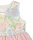 ფოტო #4 პროდუქტის Baby Girls Sleeveless 3D and Embroidered Floral Social Dress