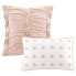Фото #6 товара 7pc Full/Queen Kay Cotton Jacquard Duvet Cover Set Pink