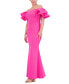 Women's Ruffled-Sleeve Off-The-Shoulder Mermaid Gown