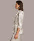 ფოტო #3 პროდუქტის Women's Satin Roll-Tab Belted Jacket