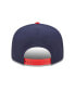 Men's Navy, Red New England Patriots Wordmark Flow 9FIFTY Snapback Hat