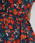 ფოტო #11 პროდუქტის Women's Floral-Print Tie-Waist Shirtdress