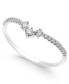 ფოტო #1 პროდუქტის Diamond Curved Band (1/5 ct. t.w.) in 14k White Gold