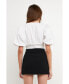 ფოტო #5 პროდუქტის Women's Blouson Sleeve Corset Waist Top