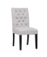 Фото #3 товара Upholstered Button Tufted Dining Side Chair