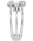 ფოტო #4 პროდუქტის Lab Grown Diamond Multi-Row Mini Cluster Ring (1/2 ct. t.w.) in Sterling Silver