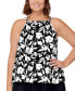 Plus Size Cali Floral-Print Tankini Top, Created for Macy's