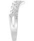 ფოტო #3 პროდუქტის EFFY® Certified Diamond Round & Baguette V-Shaped Ring (1/3 ct. t.w.) in 14k White Gold