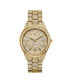 ფოტო #1 პროდუქტის Women's Cristal 34 (0.12 ct. t.w.) Diamond 18k Gold-plated Stainless-steel Watch 38mm